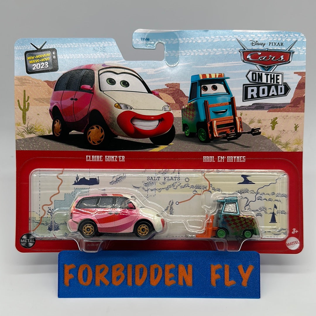 Disney Pixar Cars On the Road - Two Pack - Claire Gunz’er & Haul Em’Haynes