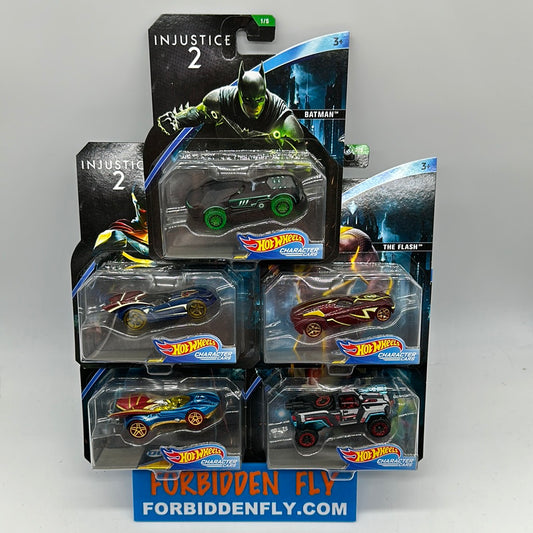 Hot Wheels Character Cars - 2018 DC Comics Injustice 2 - Complete Set Of 5