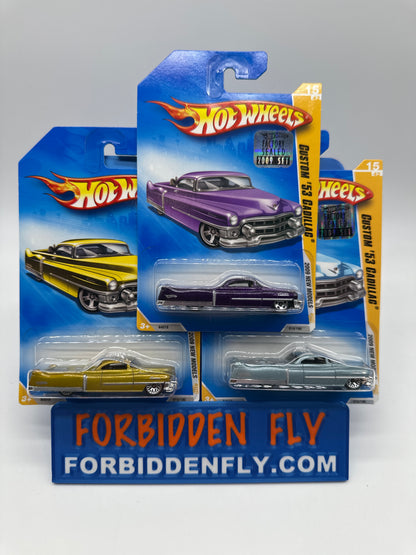 Hot Wheels Mainline - 2009 Factory Stickered - 2009 New Models Series - Custom ‘53 Cadillac - Lot Of 3