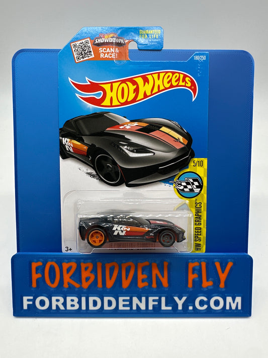 Hot Wheels Super Treasure Hunt - 2016 D Case - K&N ‘14 Corvette Stingray