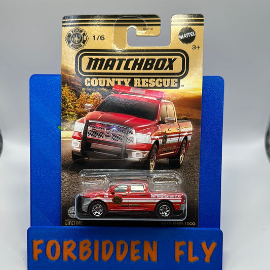 Matchbox - 2023 Wal Mart Exclusive - County Rescue Series #1/6 - 2015 Ram 1500 - Red