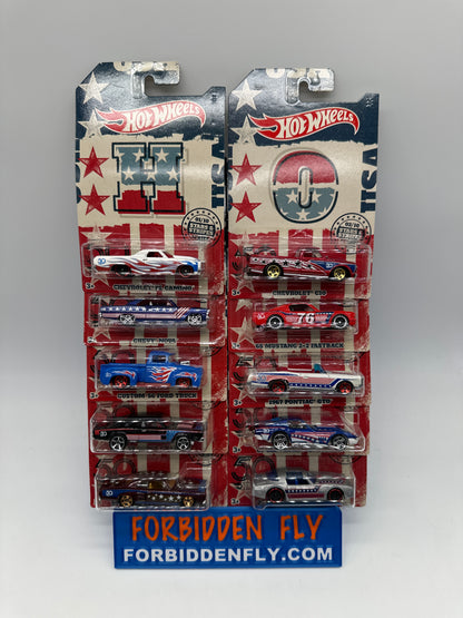 Hot Wheels - 2018 - Stars and Stripes Series - Complete Set of 10