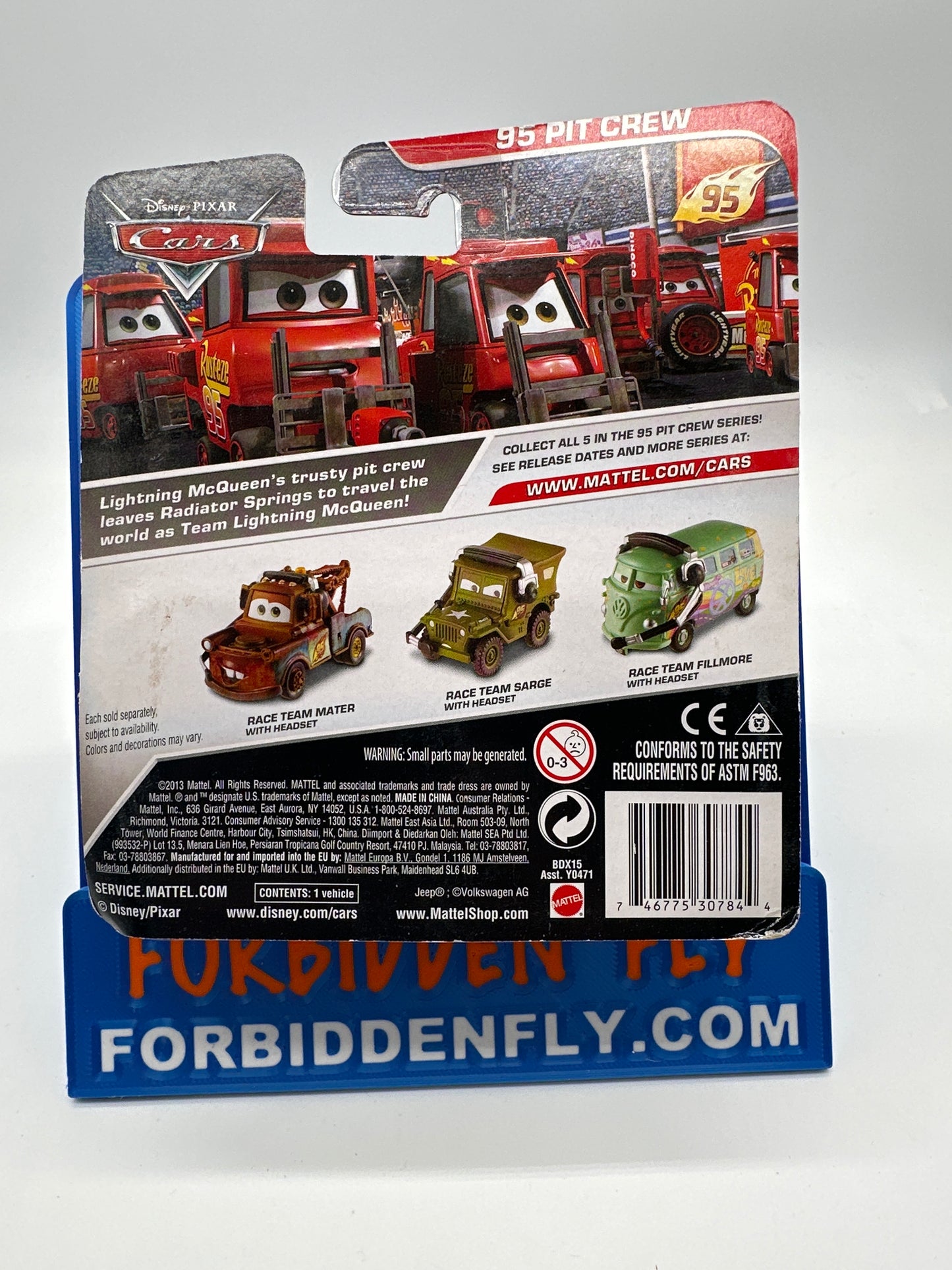 Disney Pixar Cars Movie - 95 Pit Crew Series - Race Team Sarge with Headset