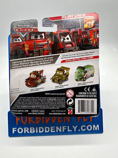 Disney Pixar Cars Movie - 95 Pit Crew Series - Race Team Sarge with Headset