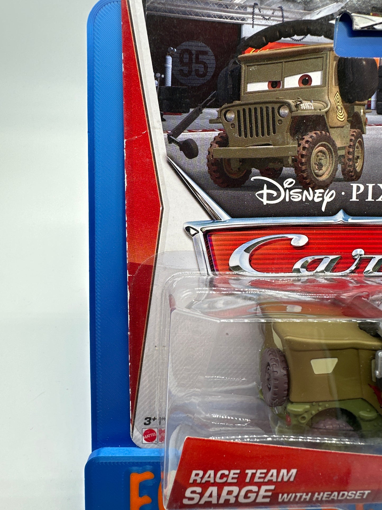 Disney Pixar Cars Movie - 95 Pit Crew Series - Race Team Sarge with Headset