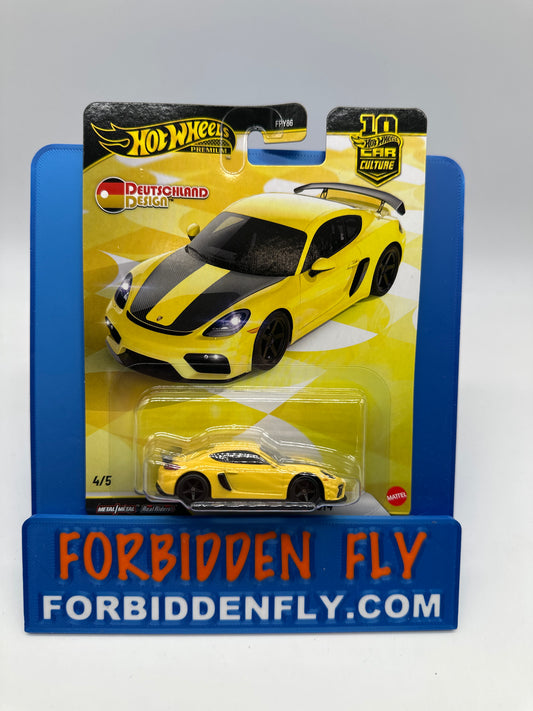 Hot Wheels Car Culture Premium - 2026 Deutschland Design 3 Single - #4/5 - Porsche 718 Cayman GT4
