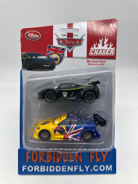 Disney Pixar Cars Movie - Disney Store 1:43 Exclusive - Chaser Series - Lewis Hamilton and Frosty