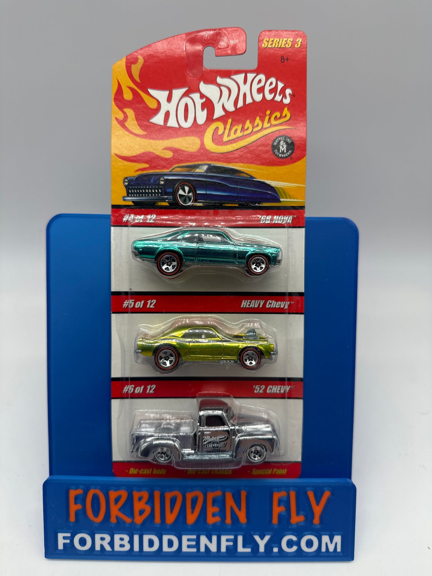 Hot Wheels Classics 3 Pack - Series 3 #’s 4, 5, 6 (Nova, Heavy Chevy, ‘52 Chevy)