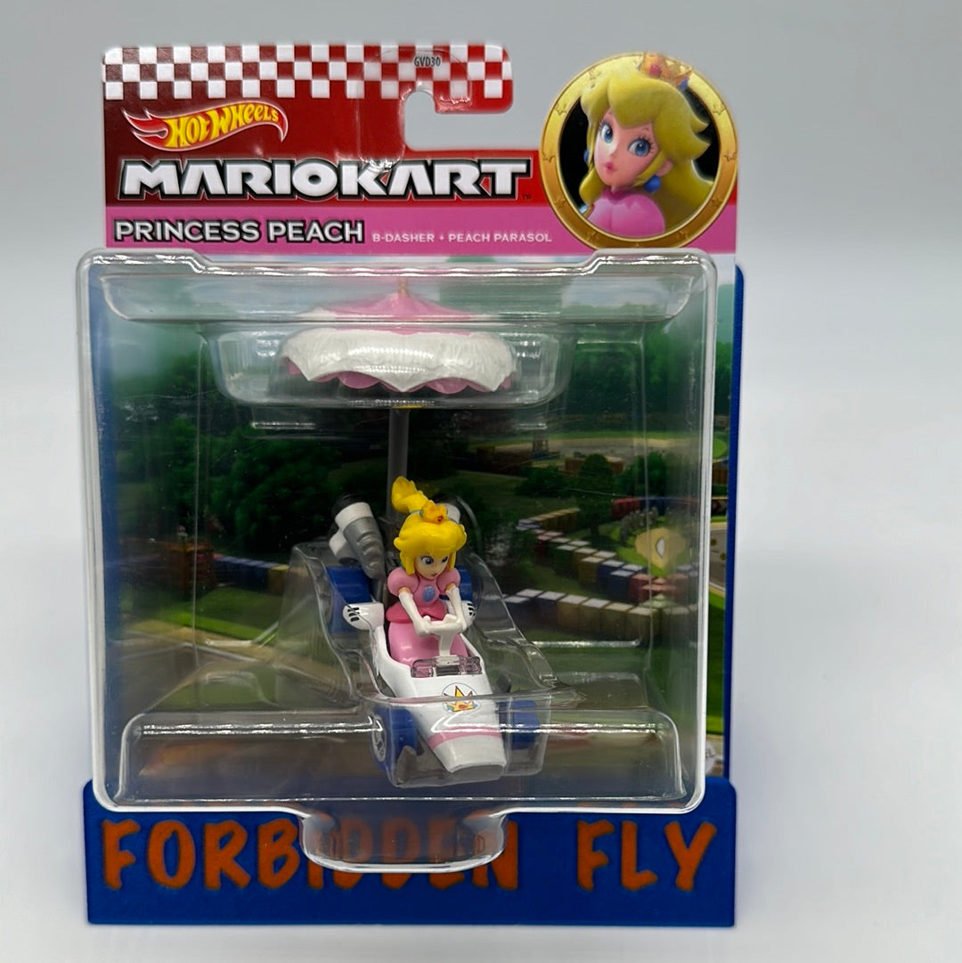 Hot Wheels Mario Kart - Character Glider - Princess Peach on B Dasher and Peach Parasol
