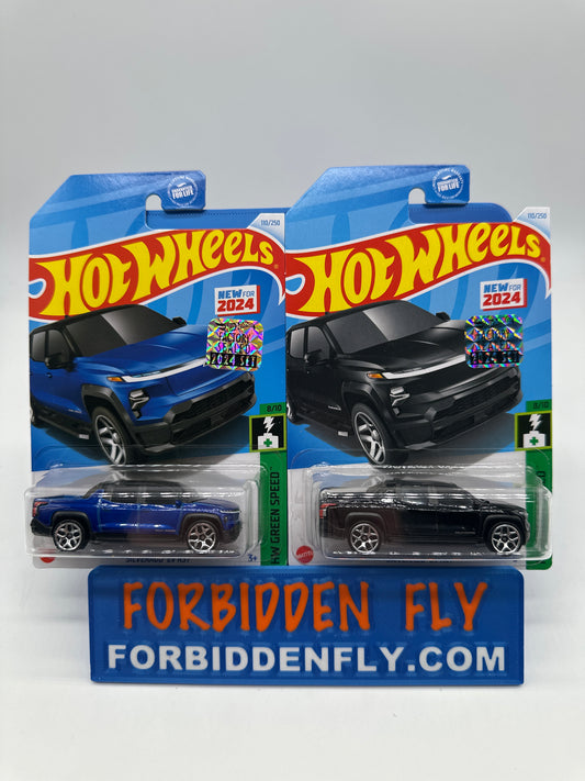 Hot Wheels Mainline - Factory Stickered 2024 - Silverado EV RST - Lot Of 2