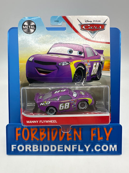 Disney Pixar Cars Movie - Metal Logo Card Release - Piston Cup Racer - Manny Flywheel (#68 N2O Cola)