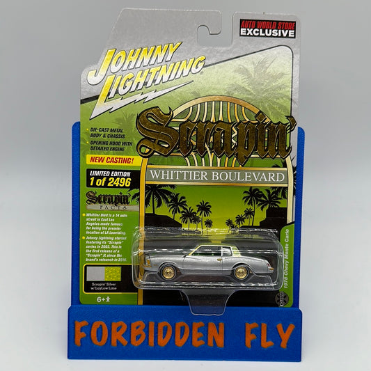 Johnny Lightning - Auto World Store Exclusive - Scrapin’ Release - 1978 Chevy Monte Carlo (Silver & Lime)