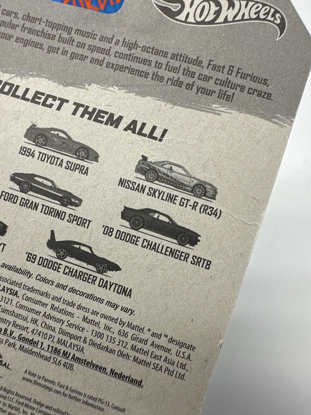 Hot Wheels - Walmart Exclusive - 2014 Fast & Furious Mainline Series Complete Set of 8