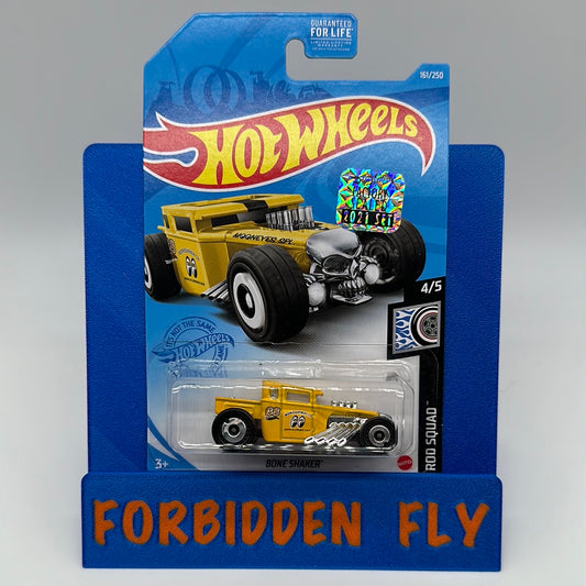 Hot Wheels Mainline - Factory Stickered 2021 - Yellow Moon Eyes Bone Shaker