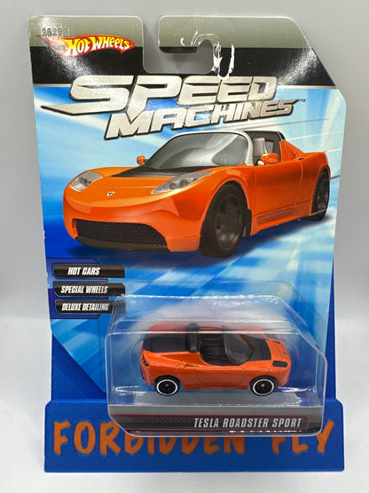 Hot Wheels Premium 2012 Speed Machines Series Single - Orange Tesla Roadster Sport