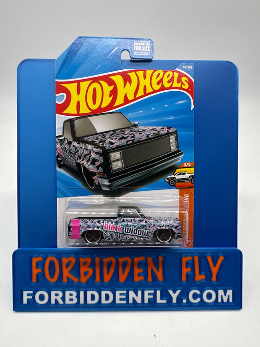 Hot Wheels 2026 Mainline - Truckin’ Along Series - ‘83 Chevy Silverado - Black Widow