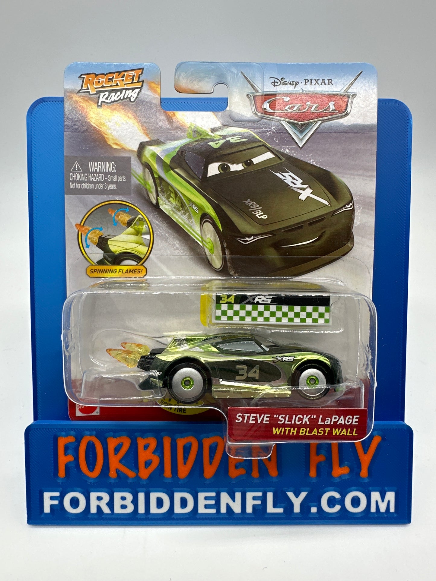 Disney Pixar Cars Movie - Rocket Racing Series - Steve “Slick” LaPage with Blast Wall