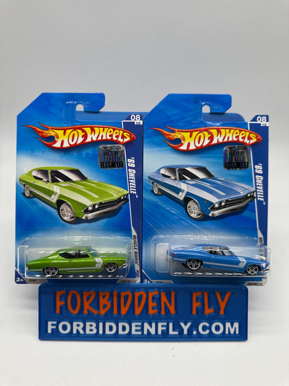 Hot Wheels Mainline - 2009 Factory Stickered - Muscle Mania Series - ‘69 Chevelle - Lot Of 2