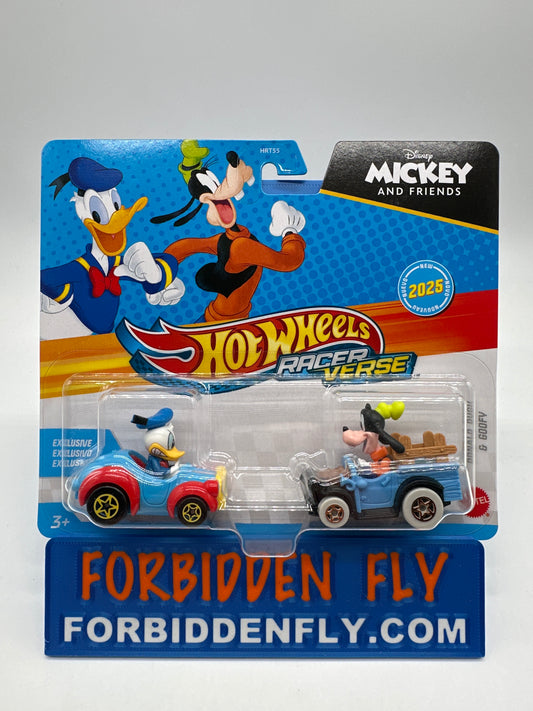Hot Wheels - 2025 Racer Verse - Disney Mickey & Friends 2 Pack - Donald Duck and Goofy