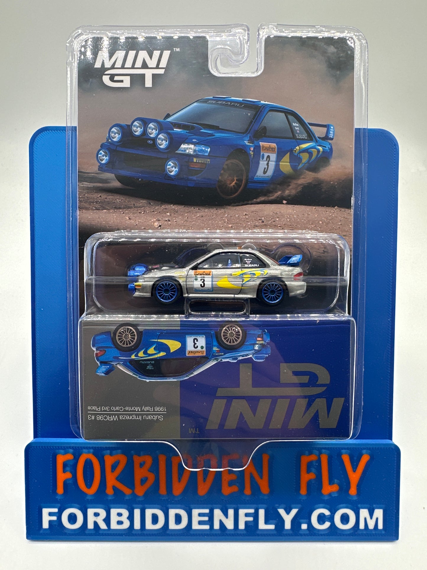 Mini GT #975 - Subaru Impreza WRC98 #3 - 1998 Rally Monte Carlo 3RD Place - Chase Version