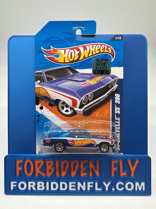 Hot Wheels 2011 Factory Sticker - ‘67 Chevelle SS 396 - Blue