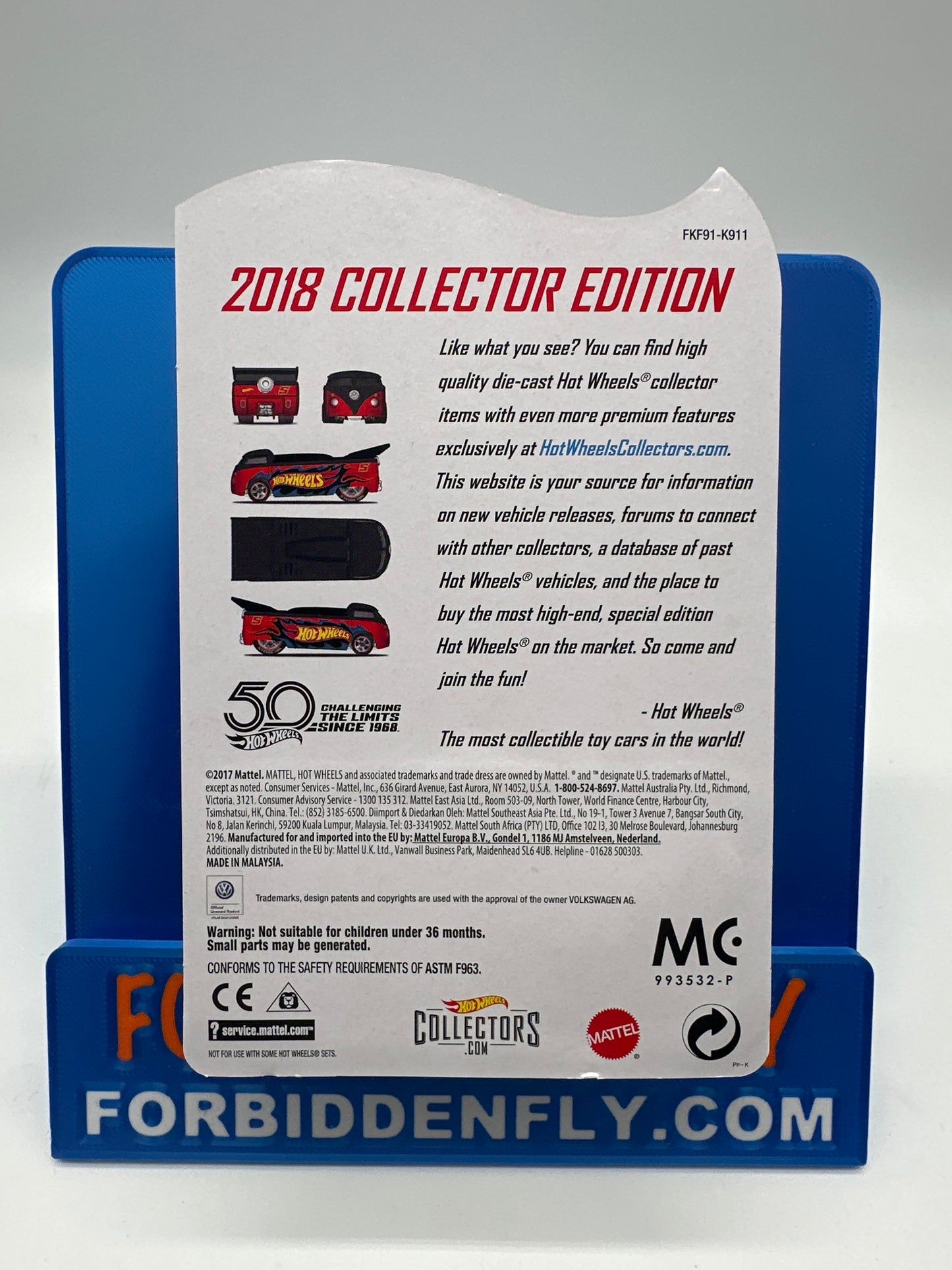 Hot Wheels Mail In - 2018 Factory Sticker Collector Edition #5 - Volkswagen Drag Truck