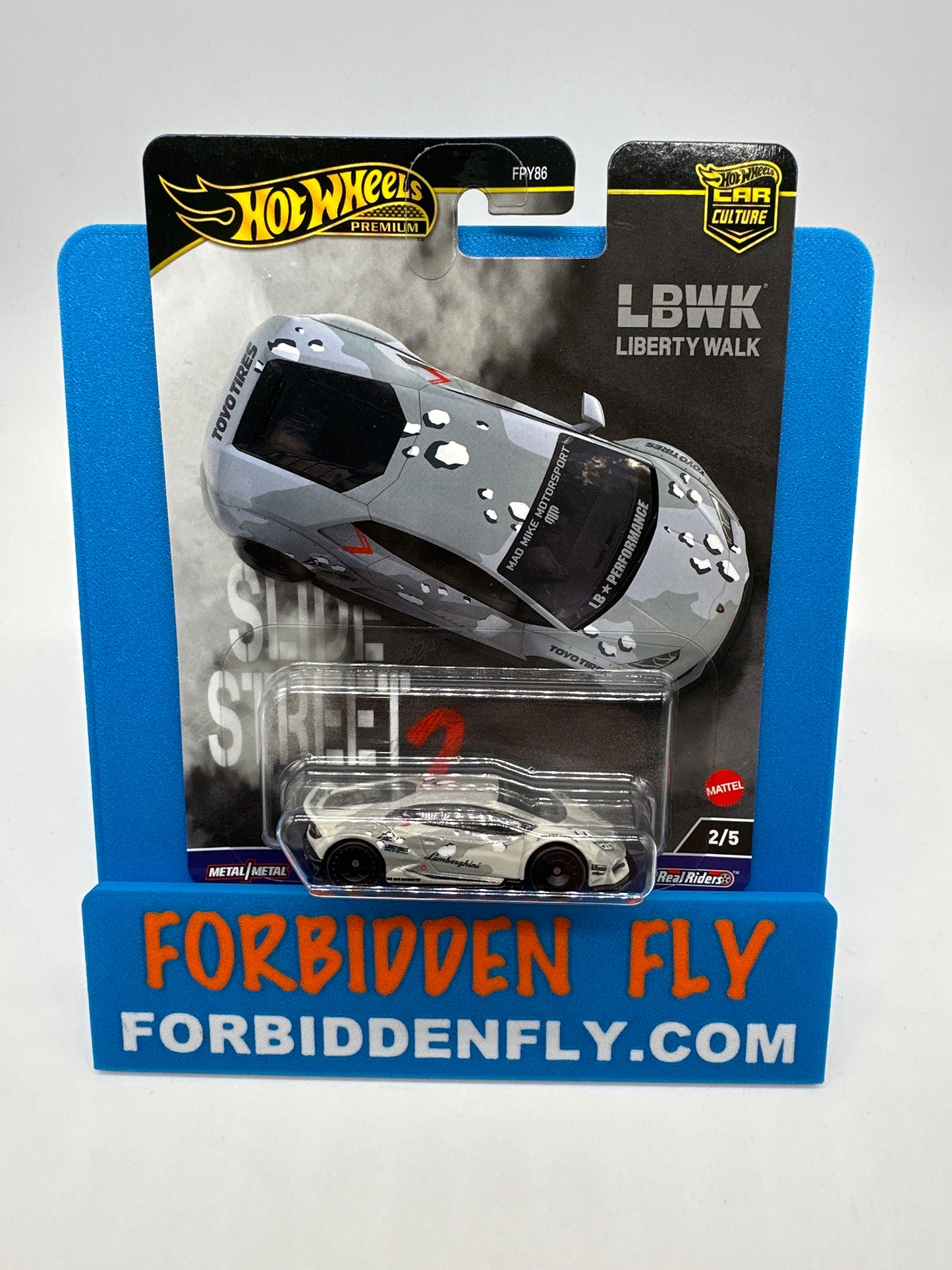 Hot Wheels Car Culture Premium - 2024 Slide Street Series 2 - #2/5 - LB-Works Lamborghini Huracan - Gray