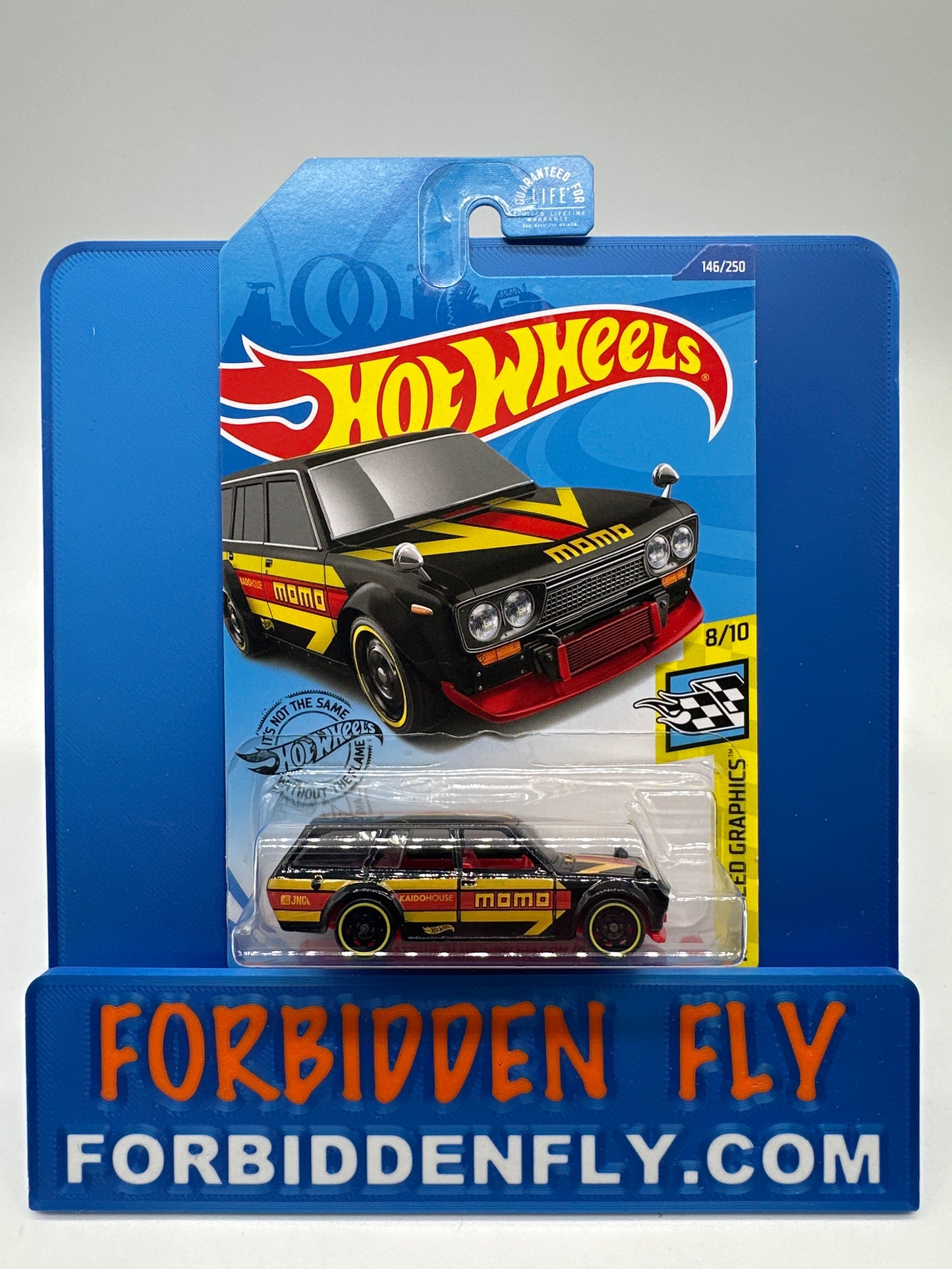 Hot Wheels Mainline - 2020 Speed Graphics Series - Datsun Bluebird 510 Wagon - Black