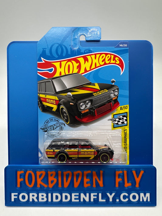 Hot Wheels Mainline - 2020 Speed Graphics Series - Datsun Bluebird 510 Wagon - Black