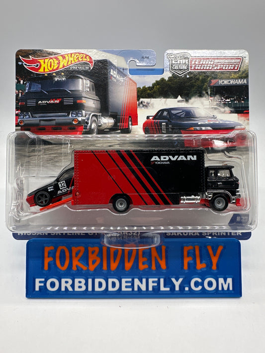 Hot Wheels Car Culture Team Transport - #27 Nissan Skyline GT-R (BNR32) & Sakura Sprinter