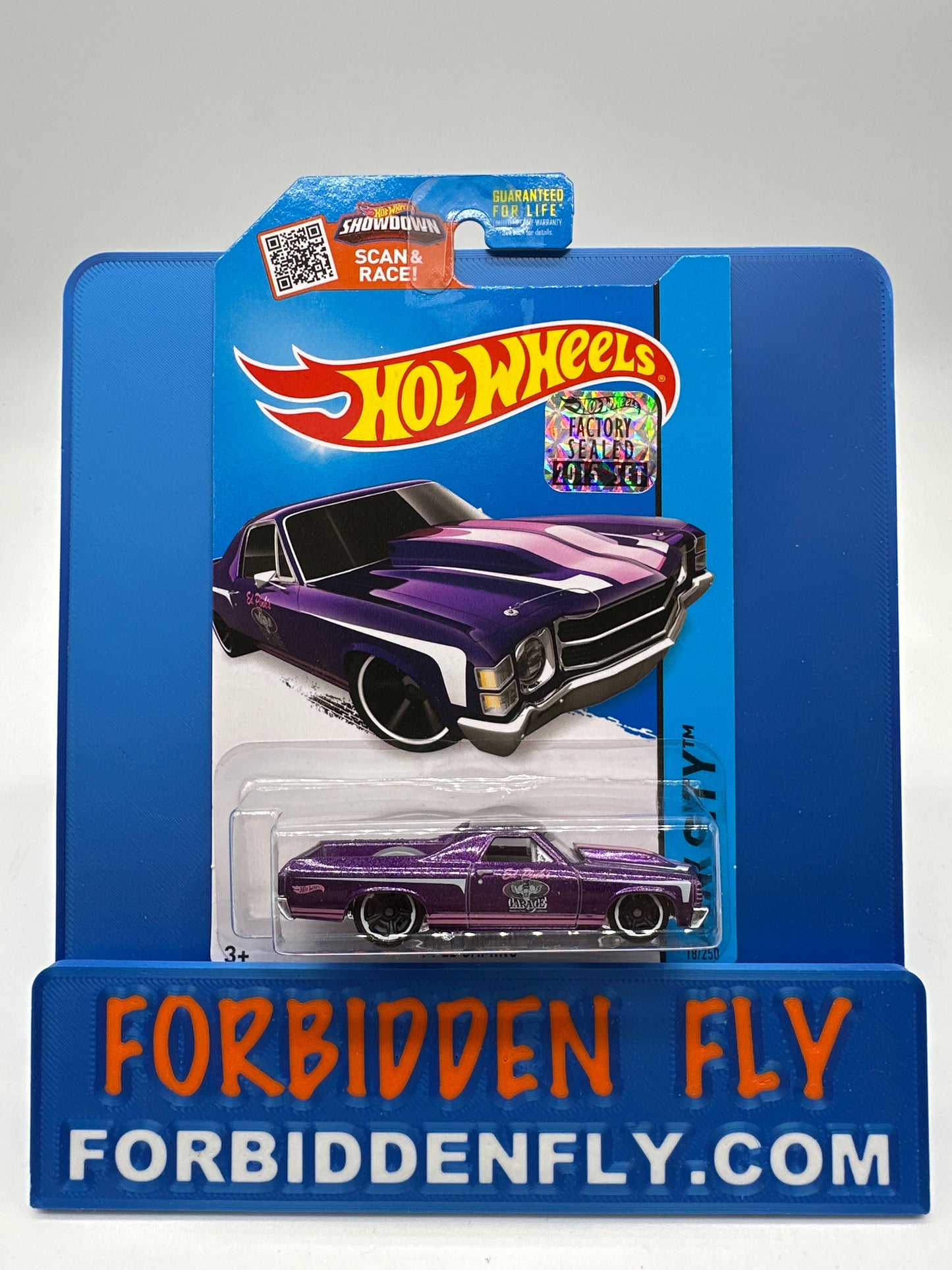Hot Wheels 2015 Factory Sticker - ‘71 El Camino - Ed Pink Lot of 2 - Purple and Black
