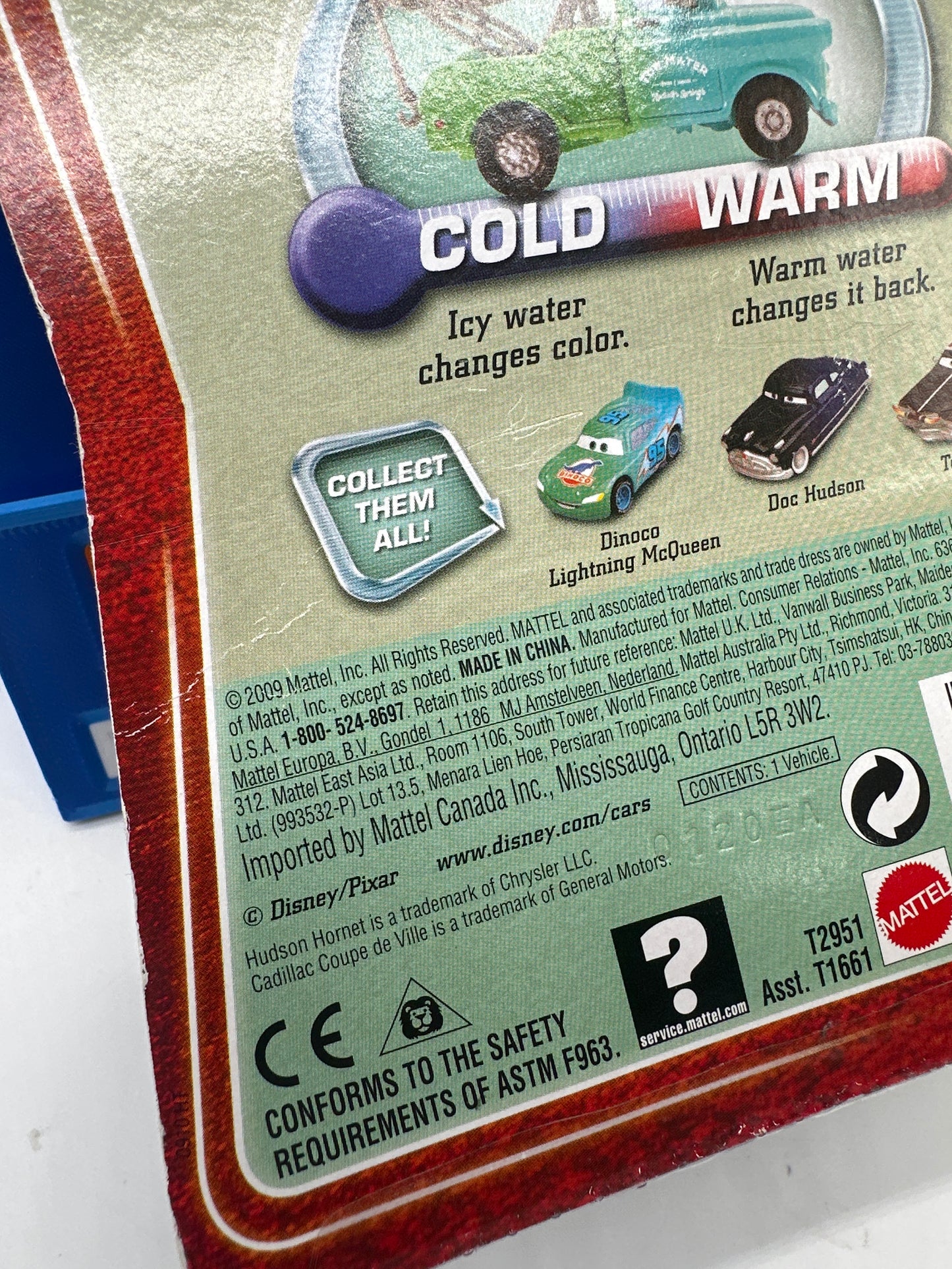 Disney Pixar Cars Movie - Color Changers - Teal Blue to Green - Brand New Mater