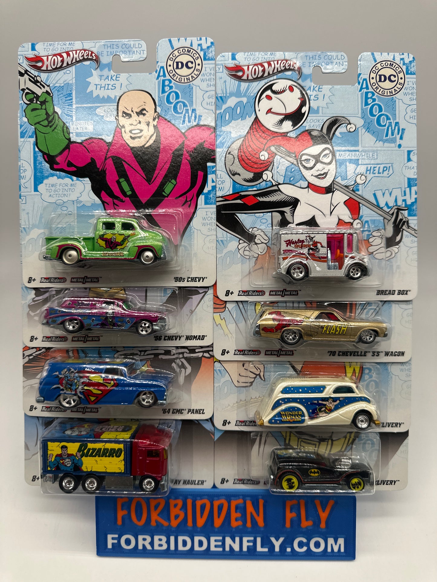Hot Wheels Premium - Nostalgic Brands (Pop Culture) 2011 DC Comics Series - Complete Set of 8