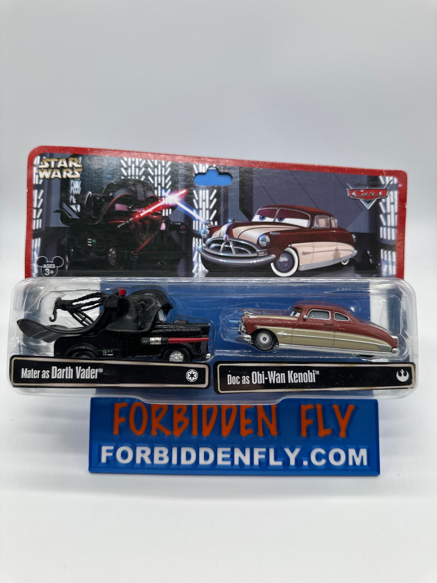Disney Pixar Cars Movie - Disney Store Parks Exclusive Star Wars Series - Two (2) Pack Mater as Darth Vader and Doc as Obi-Wan Kenobi
