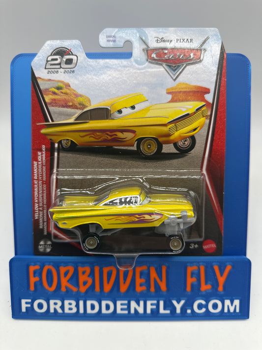 Disney Pixar Cars Movie - 20 Year Anniversary Release - Yellow Hydraulic Ramone