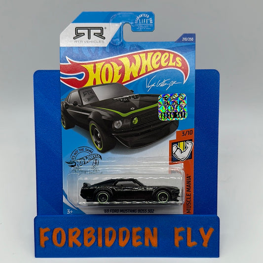 Hot Wheels Mainline - Factory Stickered 2020 - Black RTR ‘69 Ford Mustang Boss 302