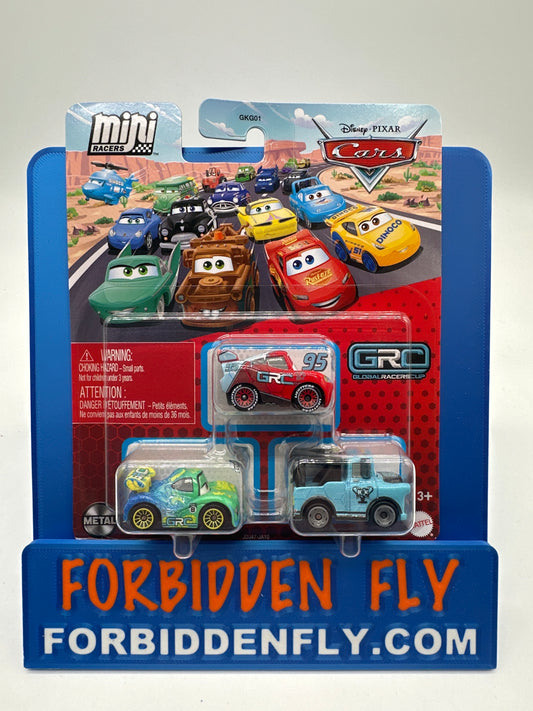 Disney Pixar Cars Movie - 2025 Metal Mini Racers GRC 3 Pack - GRC Lightning McQueen, GRC Carla Veloso, GRC Mater