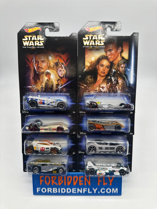 Hot Wheels - Walmart Exclusive 2014 Star Wars Movies Series - Complete Set of 8