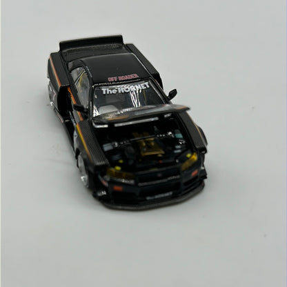 Kaido House (x MiniGT) - Regular Release #093 - Black Nissan Skyline GT-R (R34) - The Hornet - Tamiya & Kaido House Collaboration