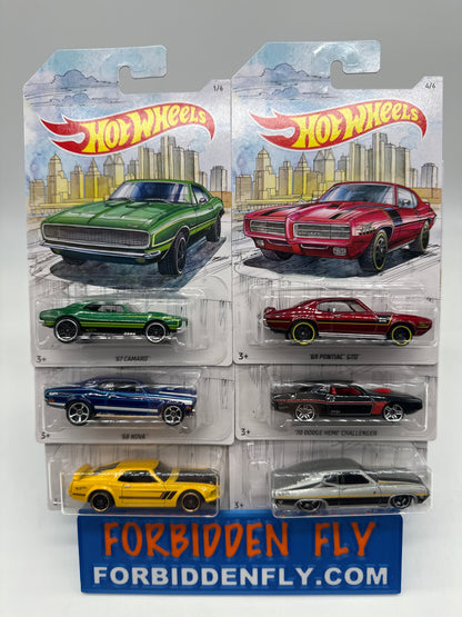 Hot Wheels - Walmart Exclusive 2019 Detroit Muscle Series - Complete Set of 6