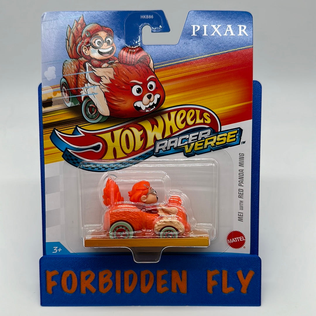 Hot Wheels - 2023 Racer Verse - Disney Pixar Red - Mei with Red Panda Ming Car