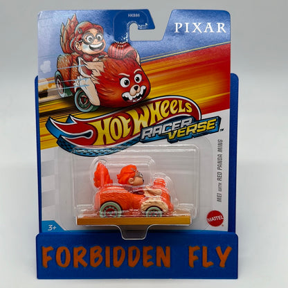 Hot Wheels - 2023 Racer Verse - Disney Pixar Red - Mei with Red Panda Ming Car