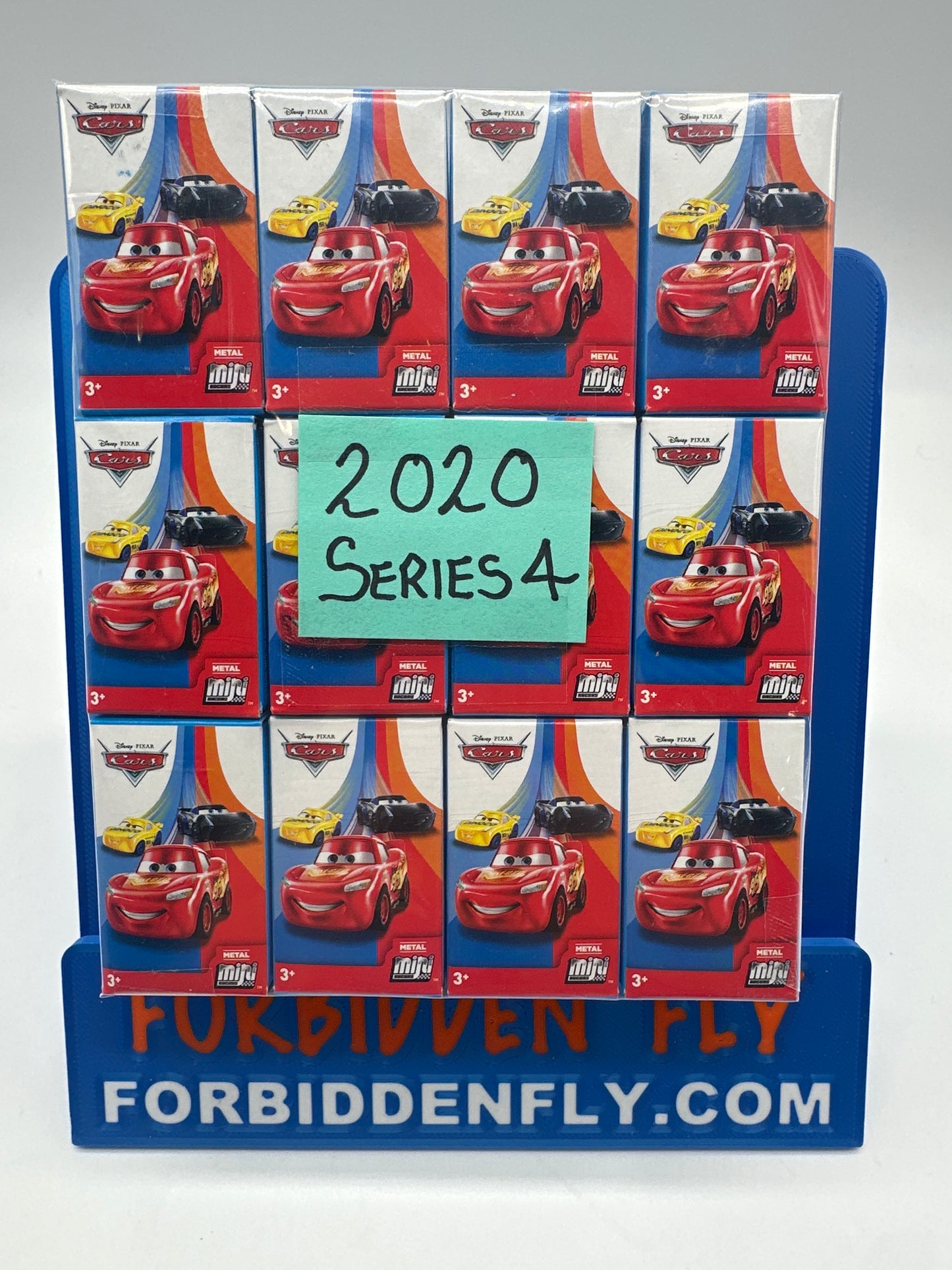 Disney Pixar Cars Movie Metal Mini Racers - 2020 Series 4 (Bright Blue Box) - Complete set of 12 (unopened)