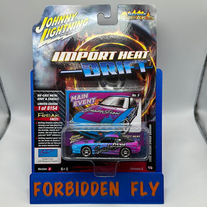 Johnny Lightning -Street Freaks - Import Heat - 2022 Release 2 - Version A - 1980 Nissan 240SX Custom - Bright Cyan