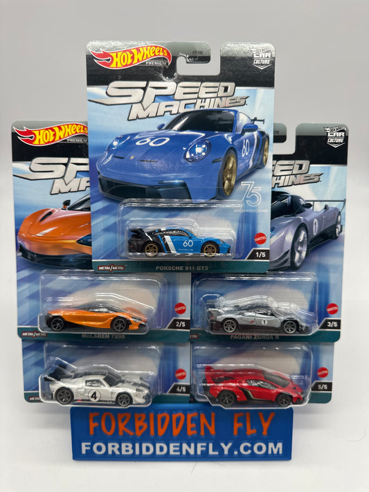 Hot Wheels Premium Car Culture -  2023 Speed Machines - Complete Set of 5