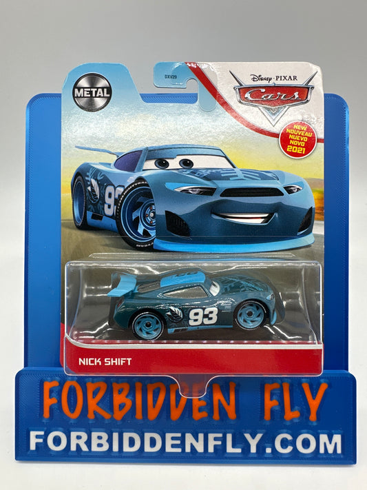 Disney Pixar Cars Movie - Metal Logo Card Release - Cars 3 Next Gen Racer - Nick Shift (#93 Spare Mint)