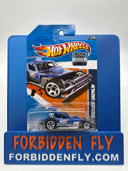 Hot Wheels 2011 Factory Sticker - AMC Greased Gremlin - Blue