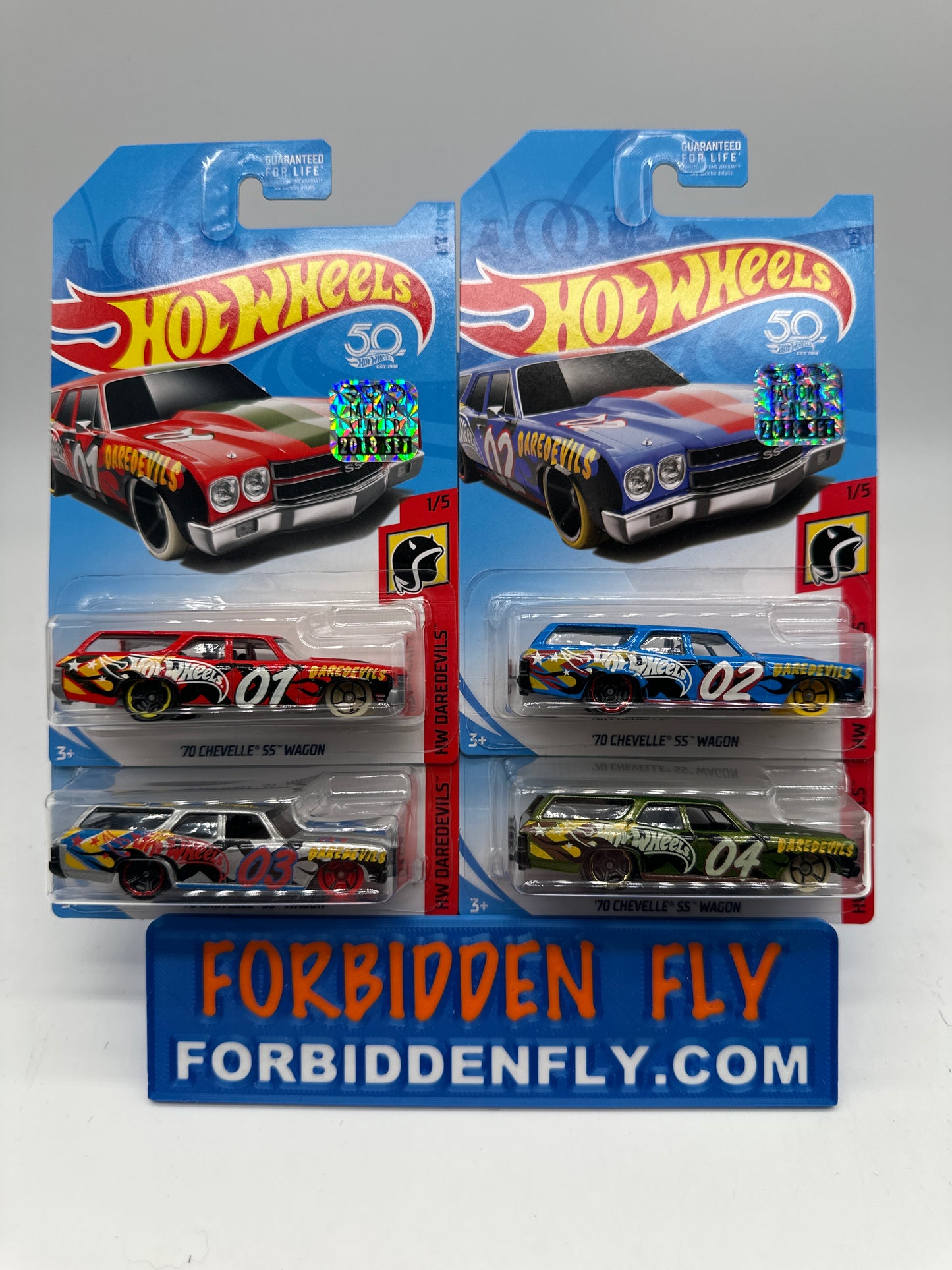 Hot Wheels Mainline - Factory Stickered 2018 - Daredevils ‘70 Chevelle SS Wagon  - Lot Of 4