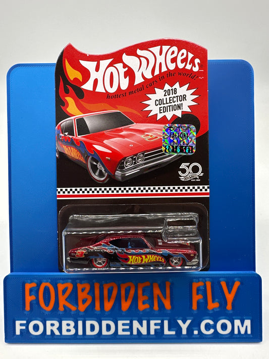 Hot Wheels Mail In - 2018 Factory Sticker Collector Edition #3 - ‘69 Chevelle SS 396 - *Cracked Blister*
