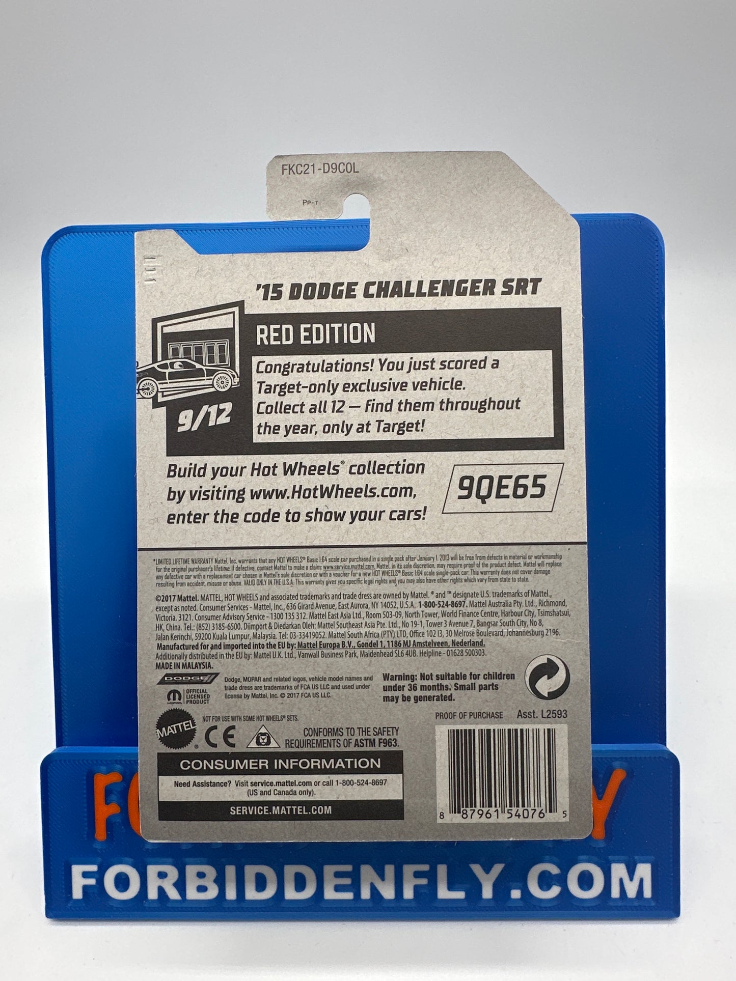 Hot Wheels 2018 Factory Stickered Target Exclusive Red Edition #9/12 - ‘15 Dodge Challenger SRT